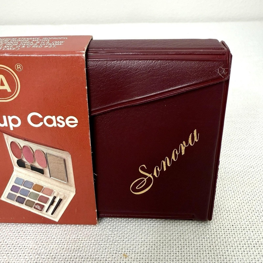 VTG Sonora Brand Makeup Palette Travel Compact 12 Soft Shadows 3 Blush 80's New - Picture 11 of 16